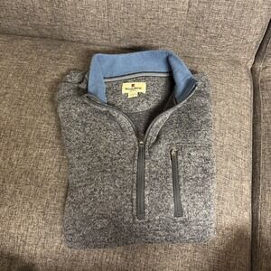 Woolrich Sweater Mens L Navy 1/4 Zip Long Sleeve Imperfections Preppy Dadcore